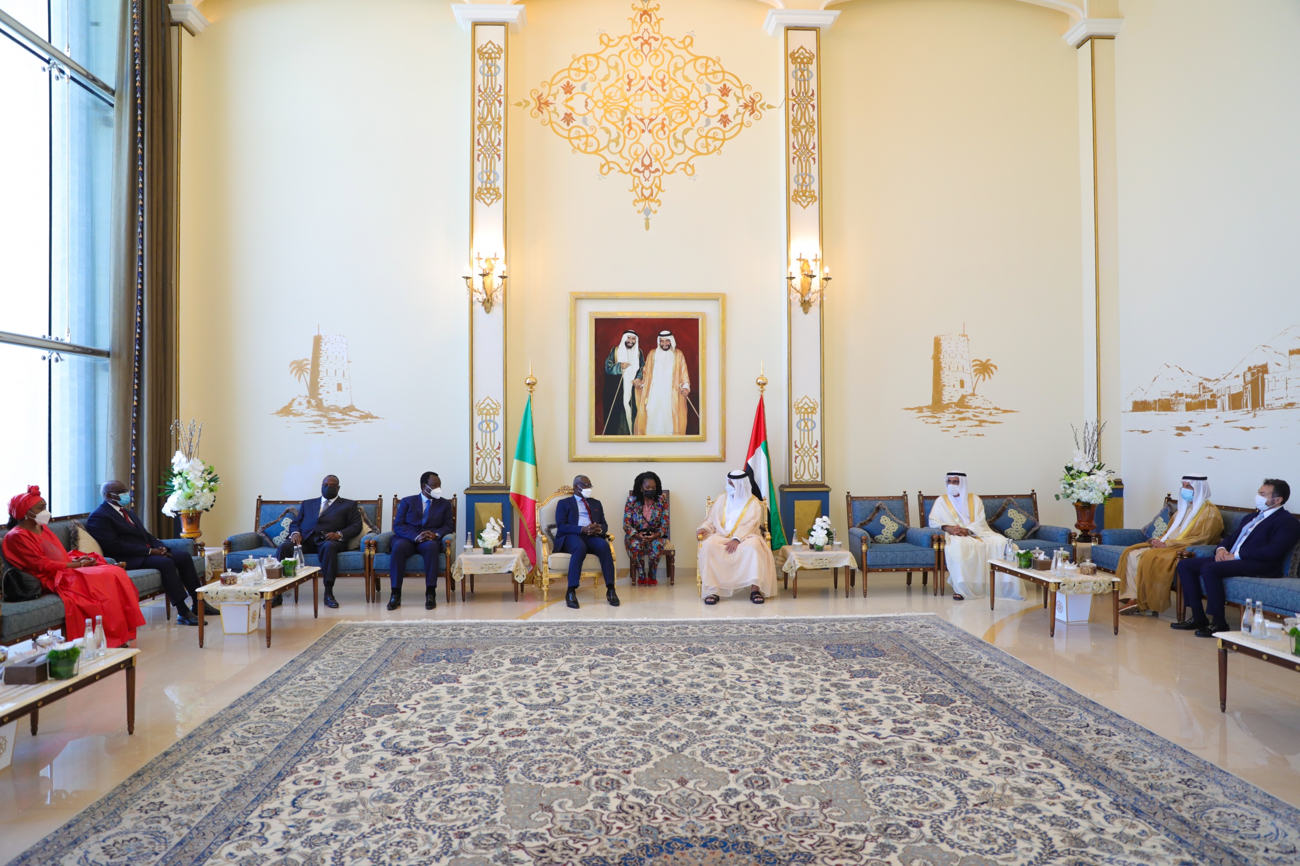 Ruler of Ras Al Khaimah with high level delegation from congo along with the prime minister