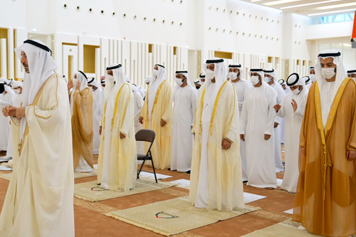 H.H. Sheikh Saud performs the Eid Al Adha prayer