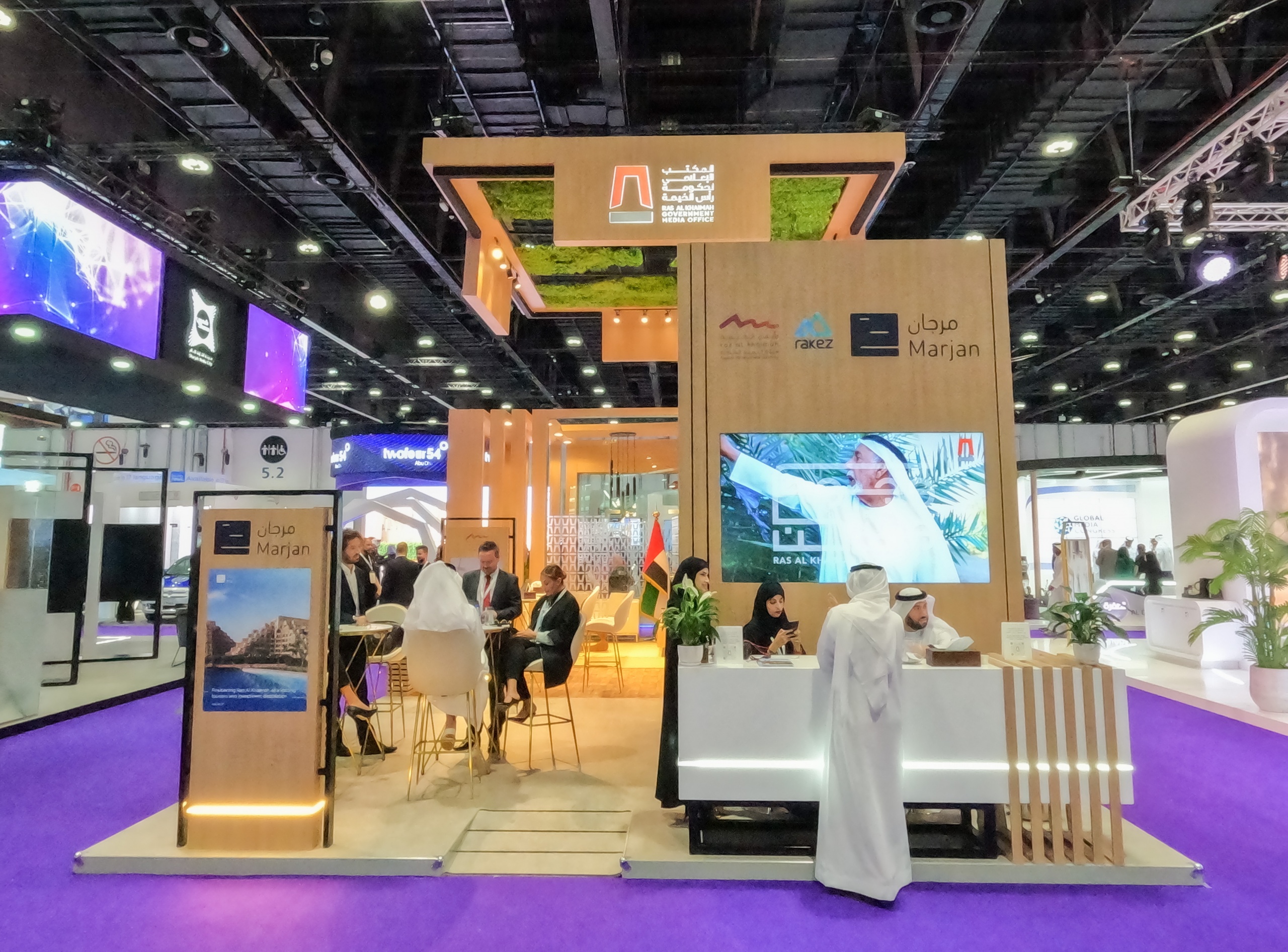 Ras al khaimah media office booth at the global media congress