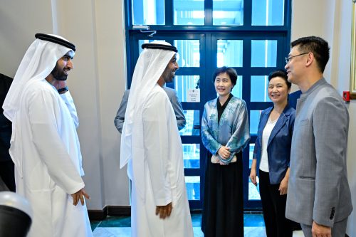 Sheikhs Ahmed and Saqr bin Saud Al Qasimi attend Chinese Theater Show in Ras Al Khaimah, Celebrating Strong Cultural and Economic Ties with China