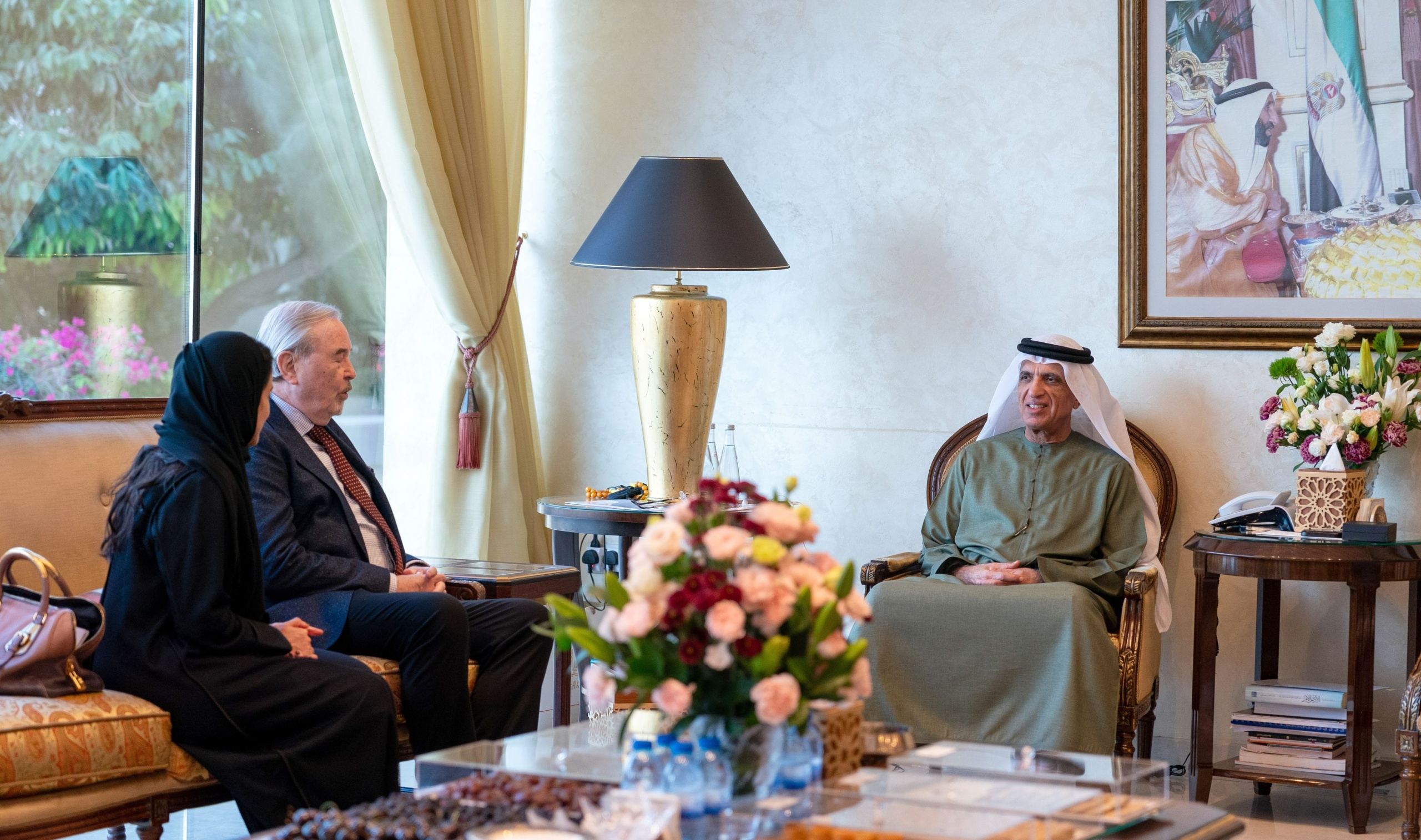 Saud bin Saqr receives CEO of Rotana Hotel Management Corporation